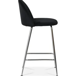 Art Velvet barstol - Svart sammet / Krom