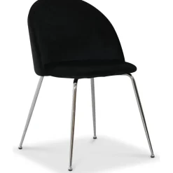 Art velvet stol - Svart / Krom