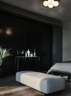 Astro plafond - Svart/guld/opalvit