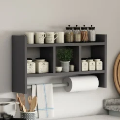 Asya vägghylla Antracit