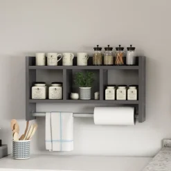 Asya vägghylla Antracit