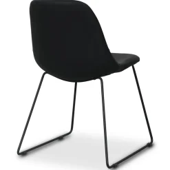 Atlantic sled stol i svart PU + Möbeltassar