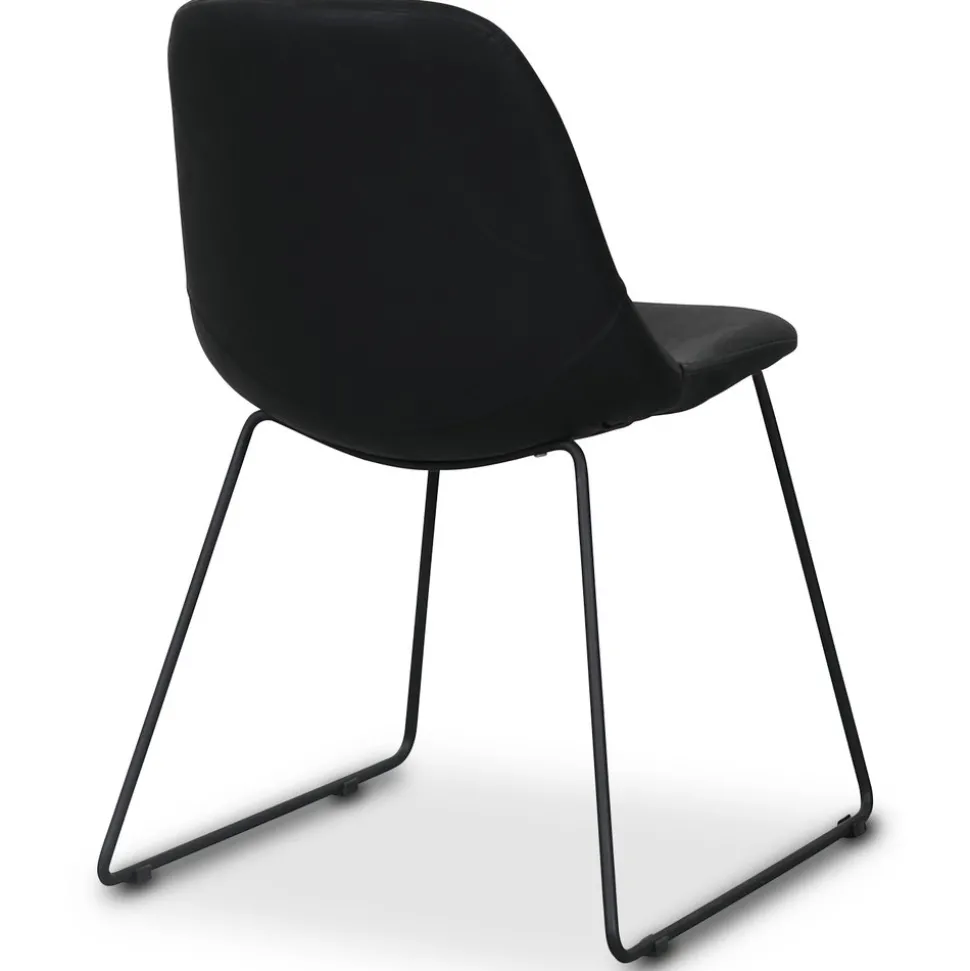 Atlantic sled stol i svart PU