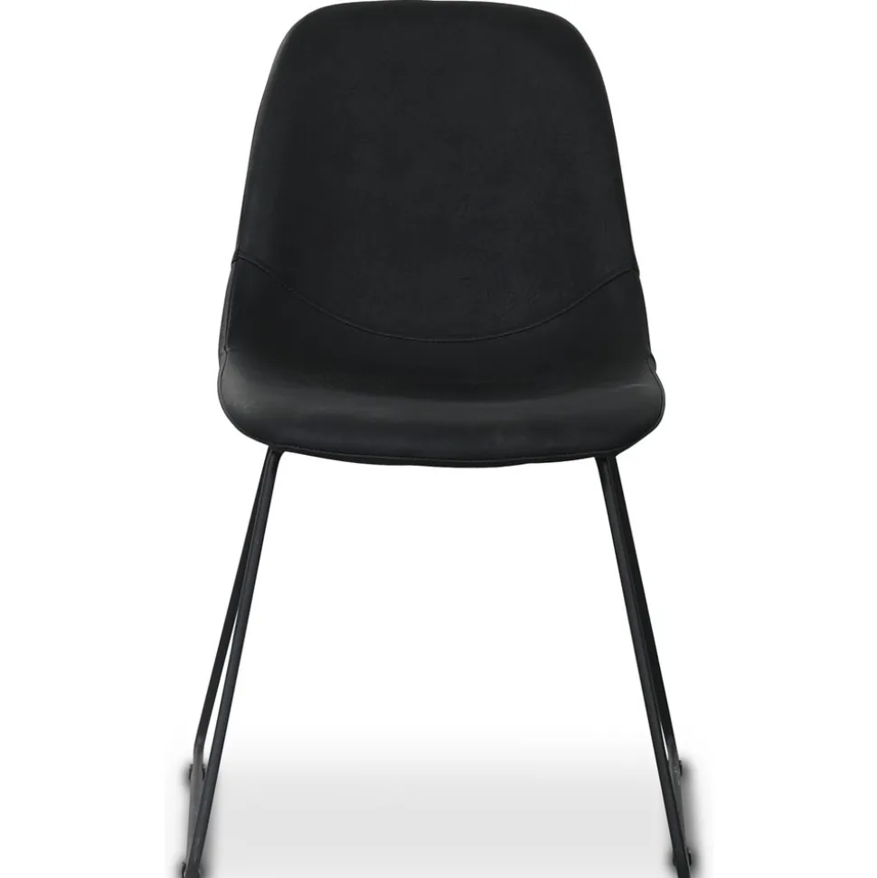 Atlantic sled stol i svart PU