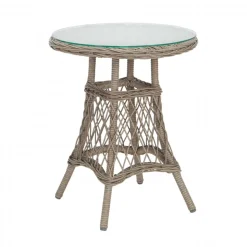 Balkongset 2 st fåtöljer med sidobord + Rengöringsmedel för utemöbler