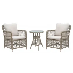 Balkongset 2 st fåtöljer med sidobord