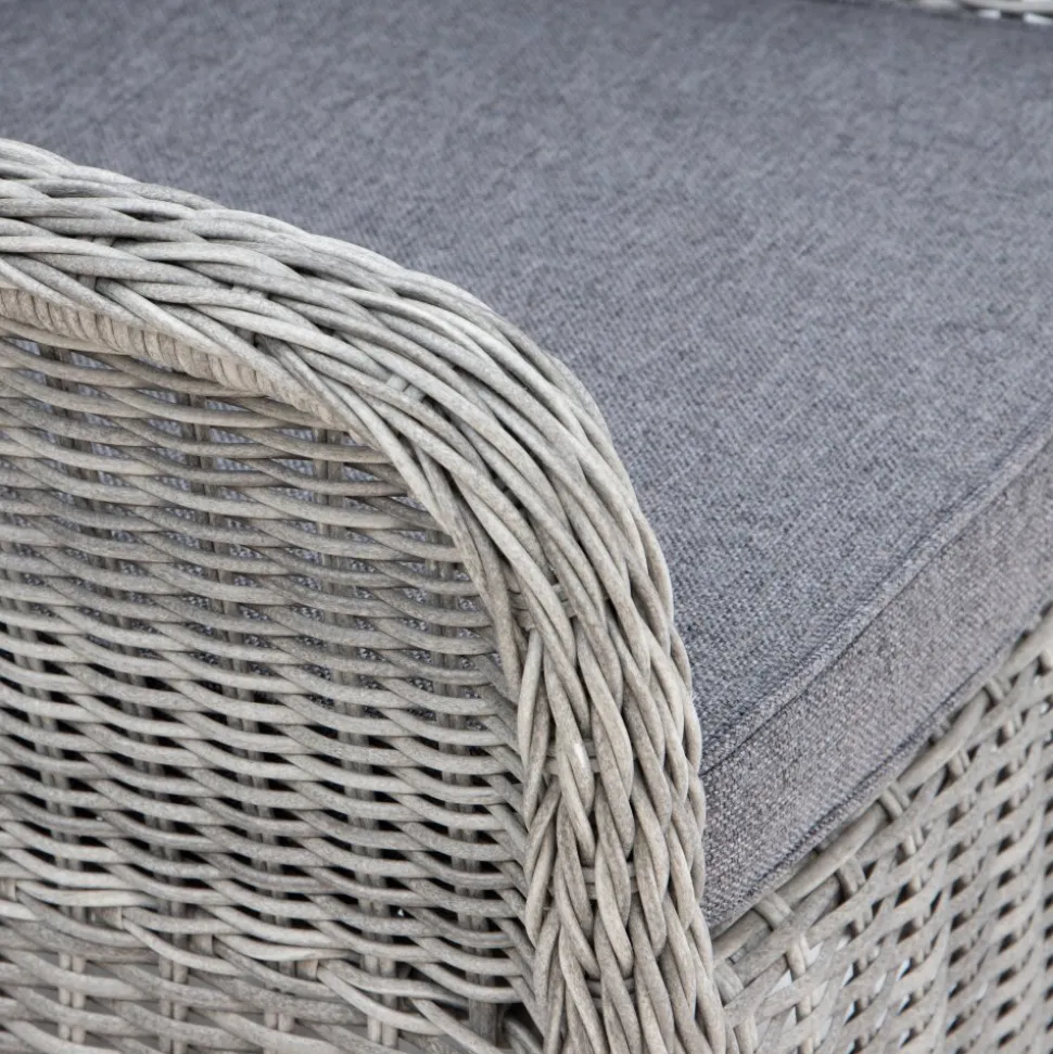 Balkongset; 2 stolar och bord 48 x 48 cm grå/rotting - Tor/Mercury