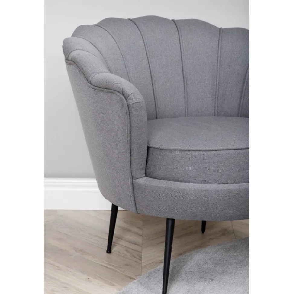 Ballini fåtölj - Grå tyg + Fläckborttagare för möbler