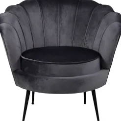 Ballini fåtölj - Mörkgrå sammet