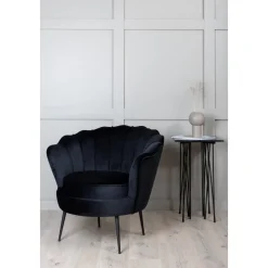 Ballini fåtölj - Svart sammet