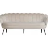 Ballini 3-sits soffa - Beige sammet