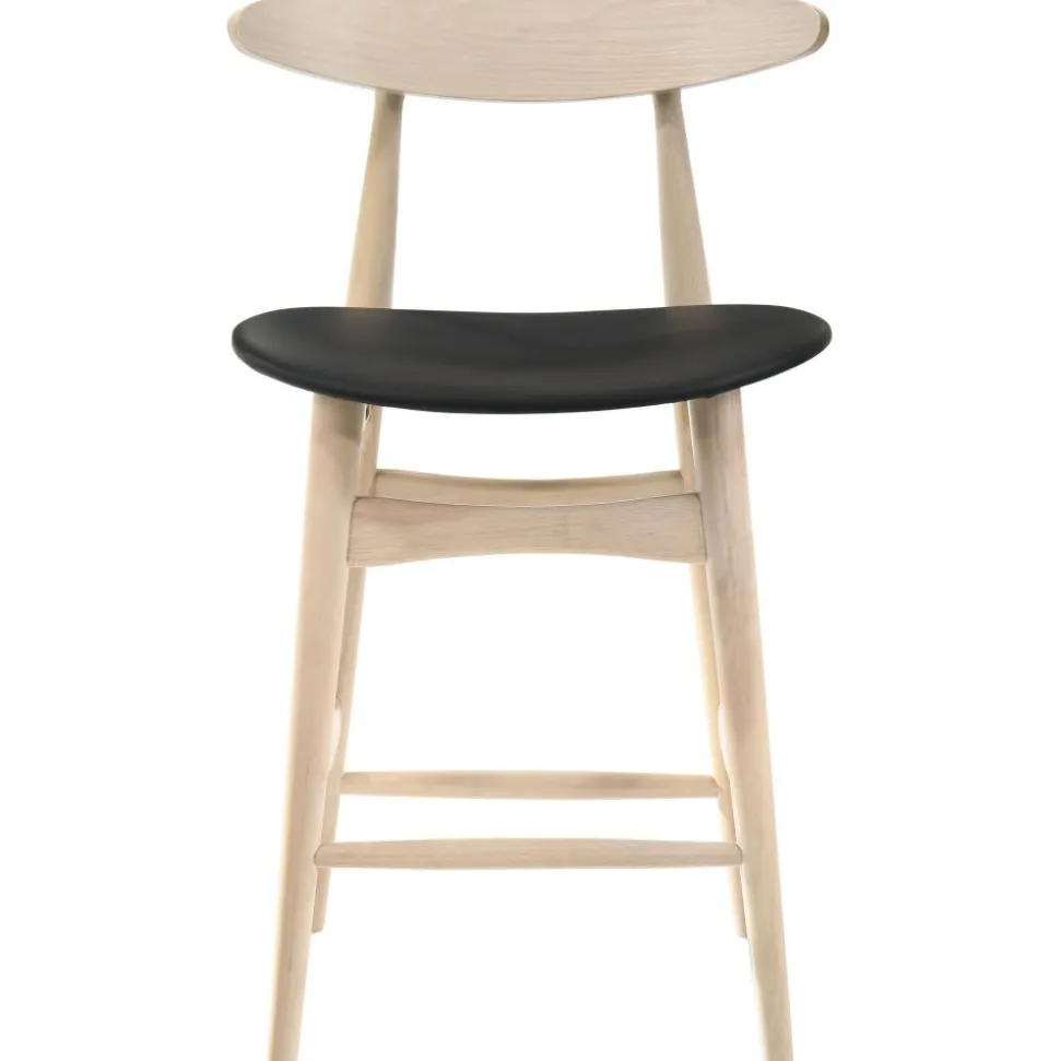 Barbord med 4 st barstolar - Whitewash/svart