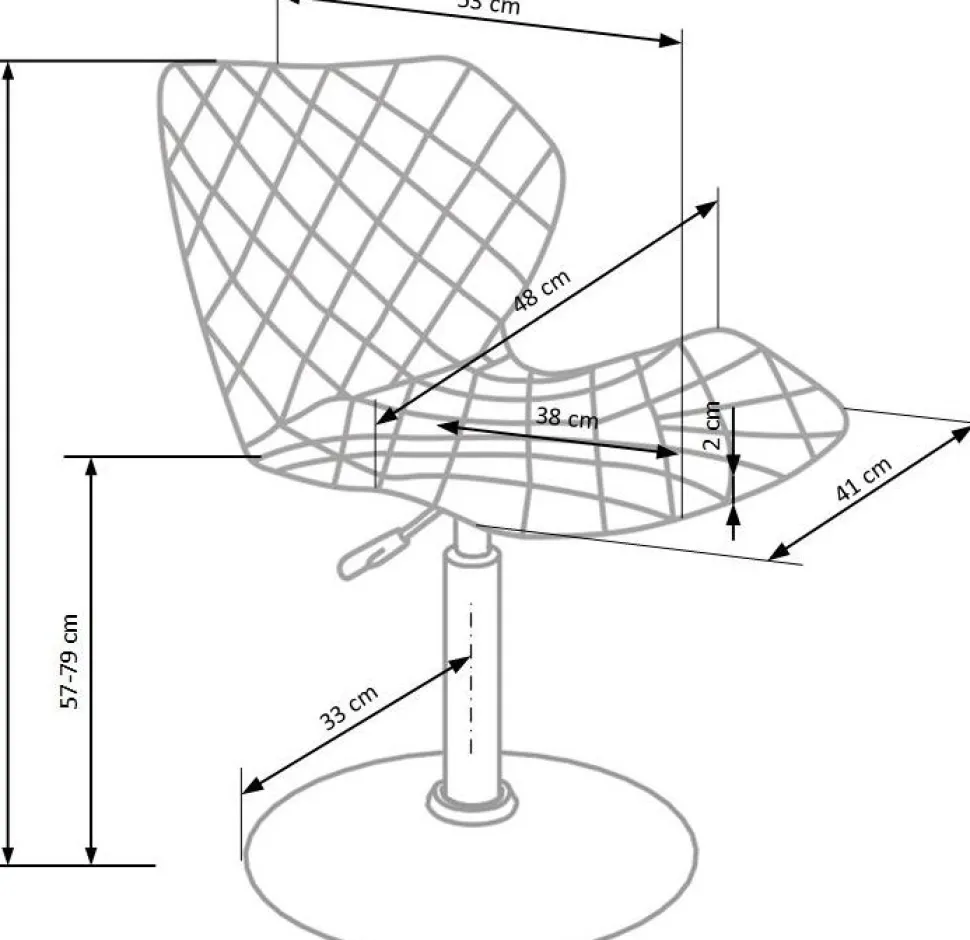 Barstol Albana - Vit/svart