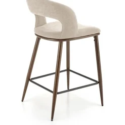 Barstol beige/valnöt sitthöjd 65 cm - Pelican + Möbeltassar