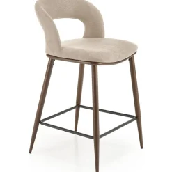 Barstol beige/valnöt sitthöjd 65 cm - Pelican + Möbeltassar