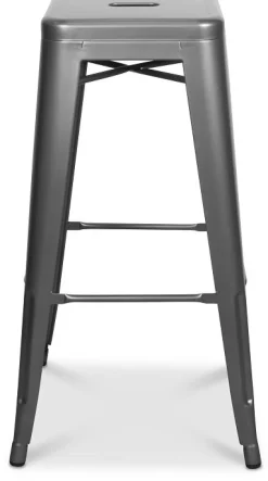 Barstol borstad metall + Fläckborttagare för möbler