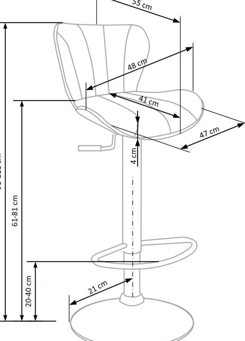 Barstol i svart PU gaslift + Fläckborttagare för möbler