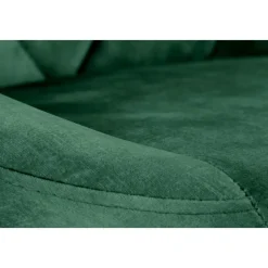 Barstol med grön klädsel & svart fot