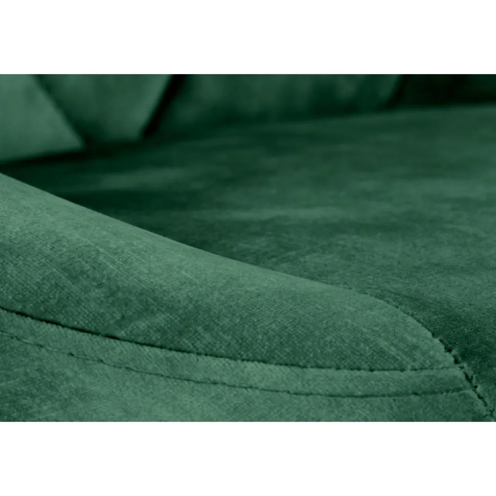 Barstol med grön klädsel & svart fot