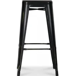 Barstol metall Svart/guld