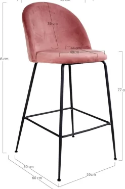 Barstol rosa/svart