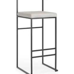 Barstol sitthöjd 75 cm beige sammet