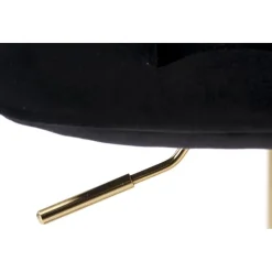 Barstol svart sammet med guldfot - Sitthöjd 62-84 cm + Möbeltassar