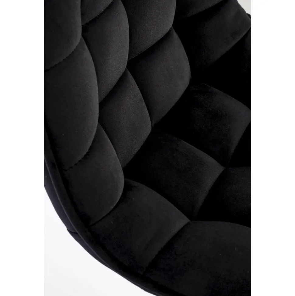 Barstol svart sammet med guldfot - Sitthöjd 62-84 cm + Möbeltassar