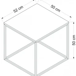 Basak soffbord 52 x 50 cm - Valnöt