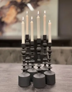 Basilio ljusstake stor - Svart