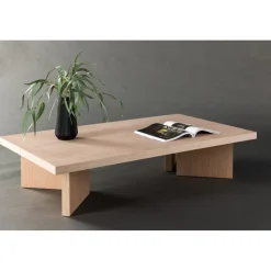 Bassholmen soffbord 140 x 80 cm - Whitewash