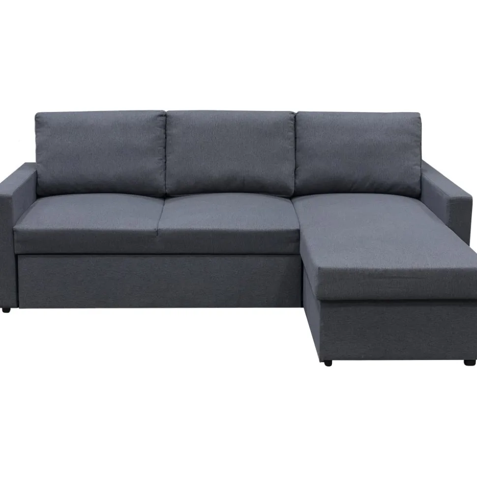 Bäddsoffa 220 cm bred mörkgrå med förvaring + Fläckborttagare för möbler