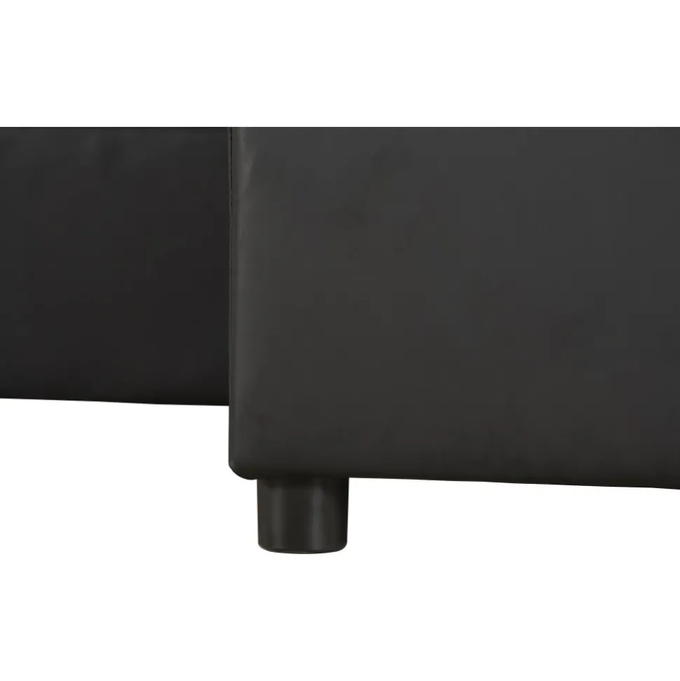 Bäddsoffa 218 cm PU-läder svart - Dream + Textilrengöring för möbler