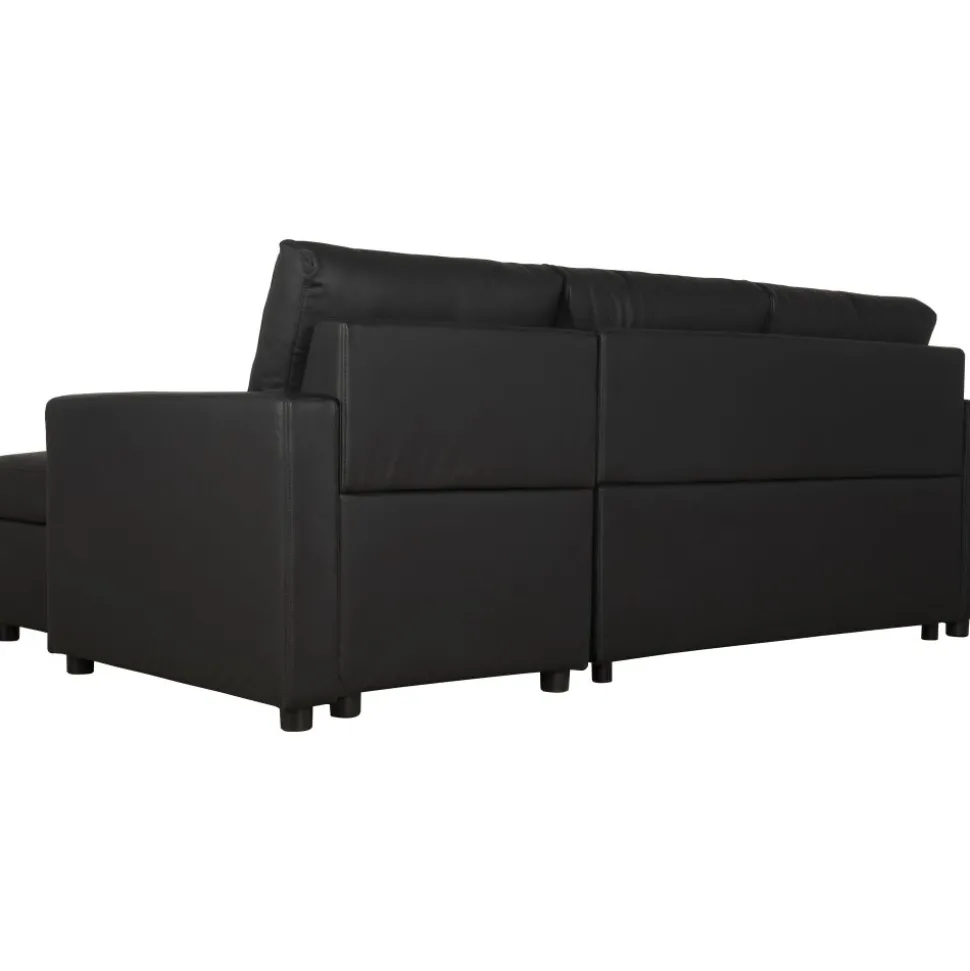 Bäddsoffa 218 cm PU-läder svart - Dream + Textilrengöring för möbler