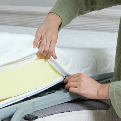 Bäddsoffa framåt bäddad beige - Hoven + Möbeltassar