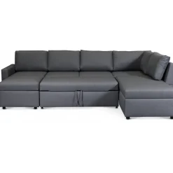 Bäddsoffa i U-design grå - Dream + Fläckborttagare för möbler