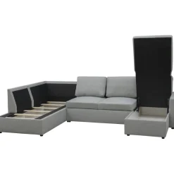 Bäddsoffa U-design grå - Tärnö + Fläckborttagare för möbler