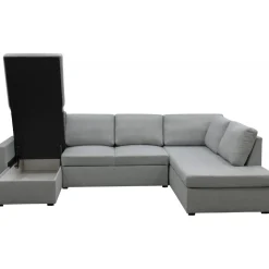 Bäddsoffa U-design grå - Tärnö + Fläckborttagare för möbler