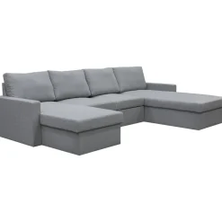 Bäddsoffa U-design grå - Tärnö + Textilrengöring för möbler