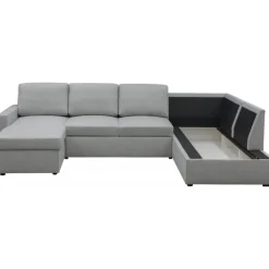 Bäddsoffa U-design grå - Tärnö + Textilrengöring för möbler