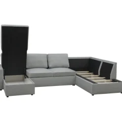 Bäddsoffa U-design grå - Tärnö + Textilrengöring för möbler