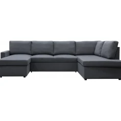 Bäddsoffa U-modell mörkgrå - Tärnö + Textilrengöring för möbler
