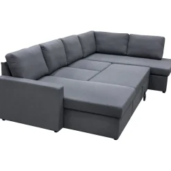 Bäddsoffa U-modell mörkgrå - Tärnö + Textilrengöring för möbler