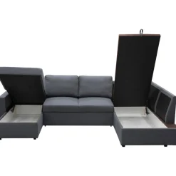 Bäddsoffa U-modell mörkgrå - Tärnö + Textilrengöring för möbler