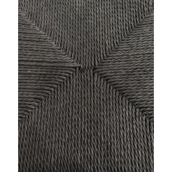 Bella utestol i svart metall med svart repsits + Textilskydd för utemöbler