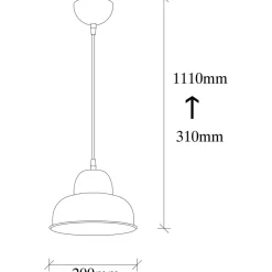 Bergamo taklampa 180-S - Guld
