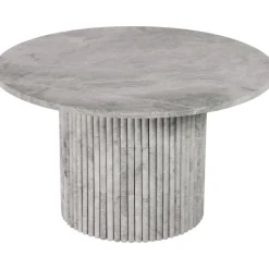 Bergon runt soffbord i marmorsten Ø85 cm beige grå marmor