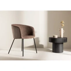 Berit matstol - Brun manchester