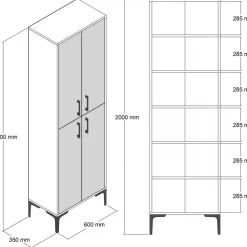 Berlin skoskåp - Valnöt