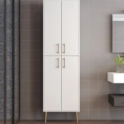 Berlin skåp - Vit/guld